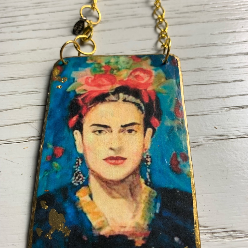 Frida Kahlo Brass Ornament. Item 1016